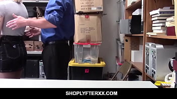 Preview 1 of Local Hotel Anty - Blondie Shoplifting teen Naomi Nash fucked and creamed by officer