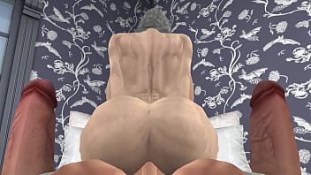 Preview 4 of Asian Porn Video - HOT HOOTERS 2 - The mature busty groupie over the pretty girls - Sims 4