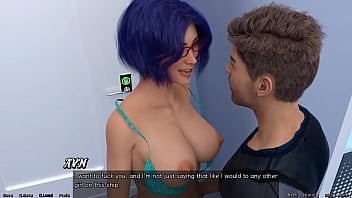 Preview 2 of Tsubasa Amami Nurse - Stranded In Space #133 - Busty Blue Haired Milf Wants My Cock In Her Pussy