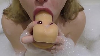 Preview 2 of Bangbros Com Party - Lovely Milf Deep Sucking Big Rubber Dick - Sensual Solo