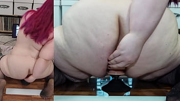 Preview 2 of Connie Cutter Long Video In Hd - Chubby Shemale Pinky Dildo Riding