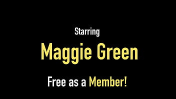 Preview 1 of Petting To Orgasm - Busty Maggie Green Eats Some Fruit While Stripping Off In The Kitchen!