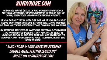 Preview 1 of Baby Rhode - Sindy Rose and Lady Kestler extreme double anal fisting lesbians