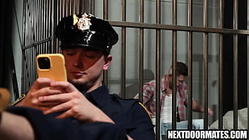 Preview 1 of Babe Ri - Hot gay hunk bribing a jail guard | Roman Todd &amp_ Masyn Thorne