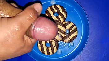 Preview 4 of Jiya Butt Sex Beeg - Adding my Hot Cum stripes to these delicious cookies