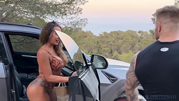 Preview 1 of Dowload Vidio Bokep Barat Asik - Met A Latina MILF In A Ibiza Beach And I HardFuck Her In My Lambo!- La Paisita