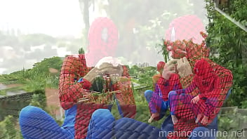 Preview 2 of Young Vs Old Mild Big Boobs - Hanry OnlyJapa &amp_ Fabriccio - Bareback (Homem Aranha em: Foda l&aacute_ em casa)