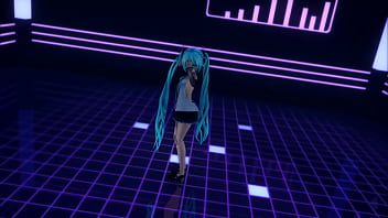 Preview 3 of Tatted Slut Ratlene - Hatsune Miku MMD Strip Dance