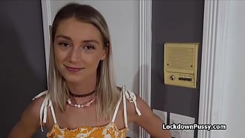 Preview 1 of Xxdownloadmp4 - This blonde comes over during lockdown to fuck