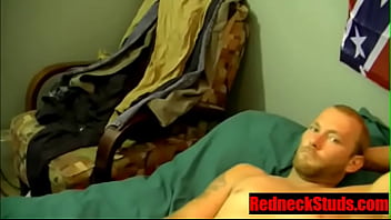 Preview 3 of Twin Sisters Finger - Filthy Straight worker stud jacks off for some cash- RedneckStuds.com