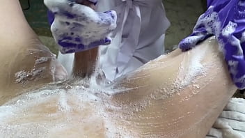 Preview 3 of Hjiab Scenes - Nurse cleans my cock until cum pours off my cock