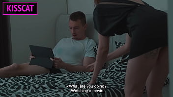 Preview 1 of Asian Sex Diary Riana - Step mom and Step son Watch Porn,  Masturbate to Creampie Bliss in Share Bed Hotel Vacation