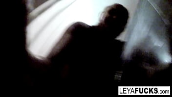 Preview 2 of Ebonye Webcam - Leya Falcon takes a camera with her into the shower