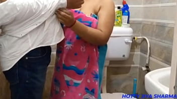 Preview 2 of Hoal Cum - Room service man fucking beautifull madam in bathroom