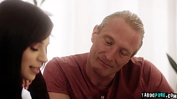 Preview 1 of Tucean Teacher - Flirty stepdad fucked his stedaughter Aria Valencia. Clarke gets playfully flirty,  using the fact that they&#039_re supposed to be roleplaying as husband and wife,  last chore spend the night in bed with him