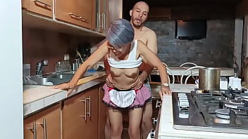 Preview 4 of Sex Vidio Rekha - I fuck my stepmom in the kitchen while daddy is in the room