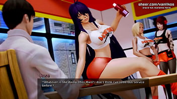 Preview 1 of Transparan Bady - Waifu Academy | Gorgeous Virgin Asian Busty Teen With A Perfect Big Ass Seduced To Ride Big Cock In Public Restaurant For A Job Promotion | 3D Hentai Game | Part #37