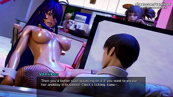 Preview 4 of Transparan Bady - Waifu Academy | Gorgeous Virgin Asian Busty Teen With A Perfect Big Ass Seduced To Ride Big Cock In Public Restaurant For A Job Promotion | 3D Hentai Game | Part #37