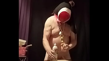 Preview 4 of Father And Darther - Urine en slagroom dildo pijptraining