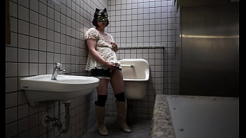 Preview 2 of Www Xxx Hot Vide - Japanese Crossdresser Ayumi Masturbation Public Toilet 009