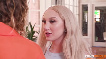 Preview 1 of Mom Boy Rape Forced Hard - Skyler Vox Big-assed Busty Blonde Got Her Pussy and Mouth Stuffed with Cocks of Two Runaway Inmates