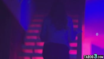 Preview 3 of Hot Massag Sex - Black babe offering a big cocked dude to her shy teen girlfriend Aften Opal