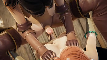 Preview 4 of Black Sisters Old Player 24 - Double Futa - The Witcher 3 - Yennefer gets creampied by Triss Merigold