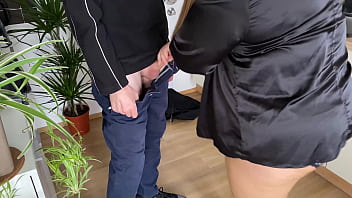 Preview 2 of Old Fuck American - Fuck my Stepmother-in-law like a rabbit in the kitchen and cum on her gorgeous ass