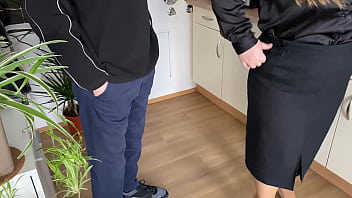Preview 1 of Old Fuck American - Fuck my Stepmother-in-law like a rabbit in the kitchen and cum on her gorgeous ass