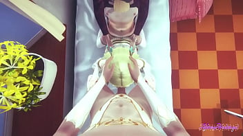 Preview 4 of Asian Head Lock Choking On Dick - Yaoi Femboy Yuki 3D - Yuki blowjob and fucked in a threesome - Sissy femboy manga anime Japanese Gay Video