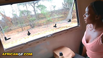 Preview 1 of Valentina Lynn Xxx Videos - AfricanGF - Beautiful black babe fucked outdoors in safari road trip