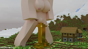 Preview 1 of Jb Rom Italian Porn - Villagers build giant dick with cum system for giant Jenny