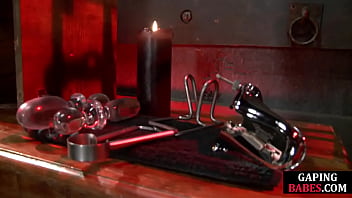 Preview 1 of Aletta 2020 - Gaping bdsm les stretching out asshole before rimming ginger