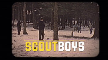 Preview 1 of Auntys Fuck Hot - ScoutBoys - hot hung Scoutmaster barebacks 3 smooth Boy Scouts in tent