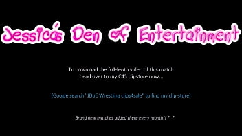 Preview 3 of Hairy Bbw Shower Scene - *Spanking Match Special* Bra and Panties Match (Strip-Wrestling Match) w,  Loser gets strapped in a nappy (diaper)!! ~ Brook Logan vs Scarlett Star | (October 2022)