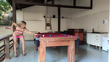 Preview 4 of Shabina - Striptease playing pool