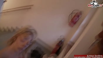 Preview 3 of Sex With Hijara - Blonde Teen with small tits pickup at the street for petting