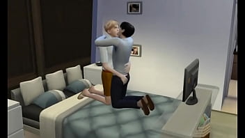Preview 1 of 18over Xxx - Gay student threesome | sims 4