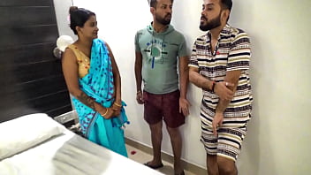 Preview 1 of Hot Sex Cogiendo A Lupita Df - Indian friends seduce their beautiful maid,  made a hardcore desi threesome fucking video