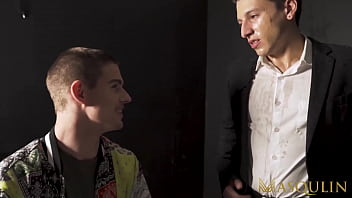 Preview 1 of Anna Burns - MASQULIN Bareback With Jocks Collin Lust And Lev Ivankov