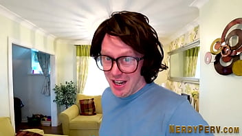 Preview 1 of Mature Blond Milf - Hot teen brits give head to nerd