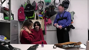 Preview 2 of Long Pains Xxx Videos - Busty Latina milf thief gangbanged in the backroom