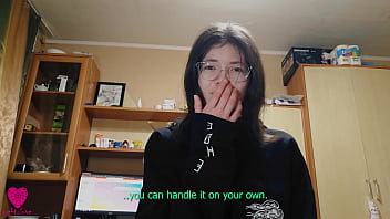 Preview 1 of The Human Animal - The student girl agreed to a blowjob,  asking for help with a presentation on her studies