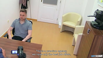Preview 3 of Mom And Fdr - In The Interview He Drops His Clothes On The Floor And Surprises Him With His Huge Boner - BigStr