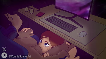 Preview 2 of Groph Baby - Under the Desk Deepthroat (Futa)