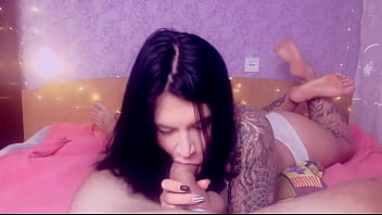 Preview 1 of Bad Room Sister And - Close Up POV Barefoot Pose Blowjob