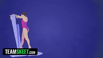 Preview 1 of Sex Hard With Stick - Olympic Gymnast Isn&#039_t Allowed To Have Sex Or Even Masturbate On The Days Leading Up To The Big Event