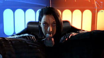 Preview 2 of 16 Huneys Moovi Fuk Hrd - Trilla Suduri sucking off Darth Vader (Star Wars parody by Niisath)