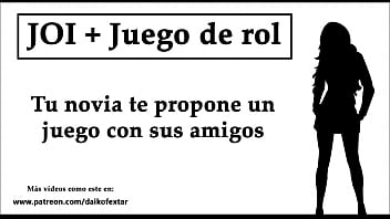 Preview 4 of Analo Casera - JOI   Juego de rol: Tu novia te propone un juego de masturbaci&oacute_n con sus amigos.