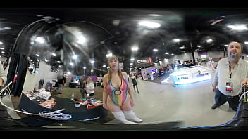 Preview 1 of Son Fucks Not Step Mom - Rebecca Vanguard VR body tour at EXXXotica NJ 2019